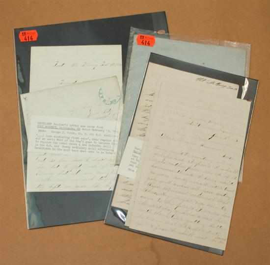 Appraisal: Civil War Soldiers' Letters Four items all written by soldiers