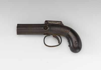 Appraisal: A Pepperbox Percussion Pistol by Allen Four shot pistol with