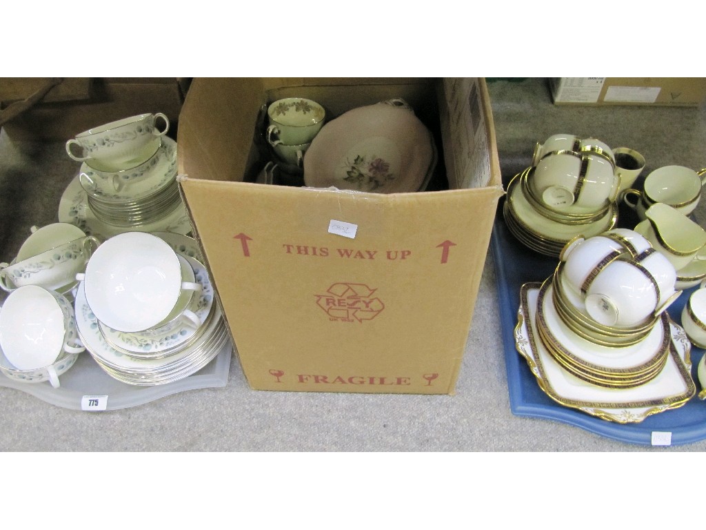 Appraisal: Lot comprising two trays and a box of Wedgwood Paragon