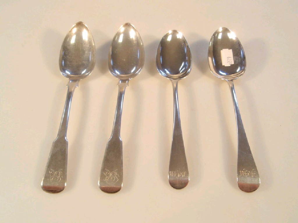 Appraisal: Two silver Georgian Old English pattern serving spoons and a