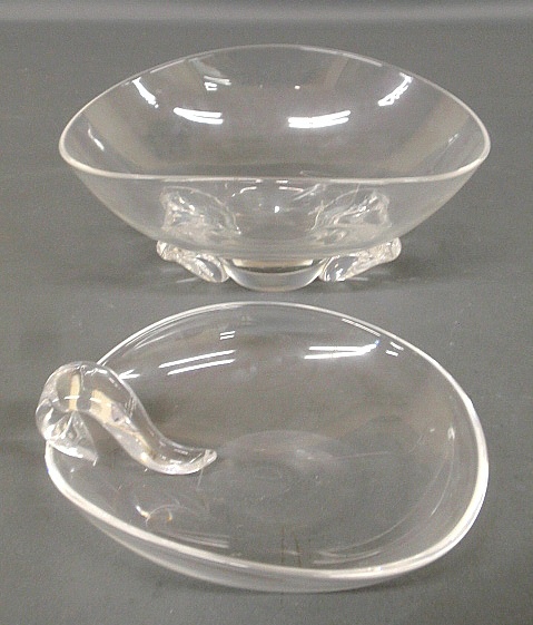 Appraisal: - Large Steuben glass bowl h x x and a