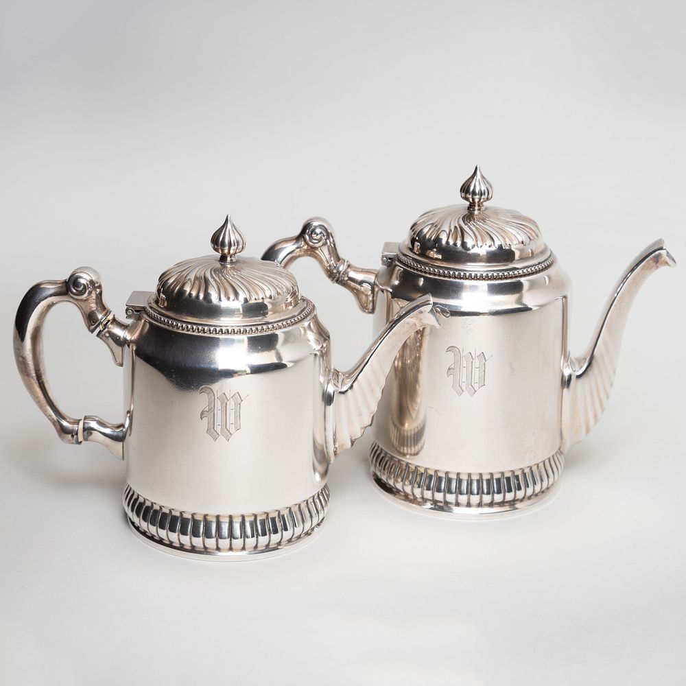 Appraisal: Pair of Gorham Silver Plate Coffee Pots in high Condition