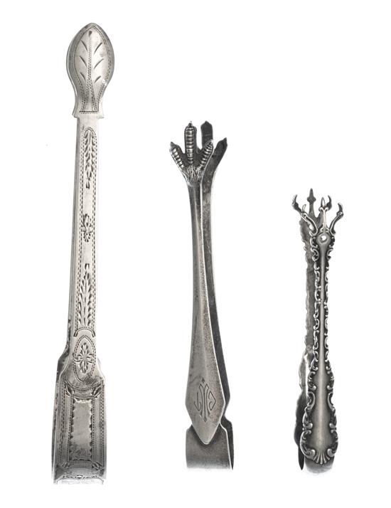 Appraisal: Sale Lot A George III Silver Sugar Tongs Peter and