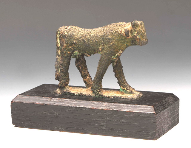 Appraisal: A ROMAN SMALL CAST BRONZE SCULPTURE OF AN APIS BULL