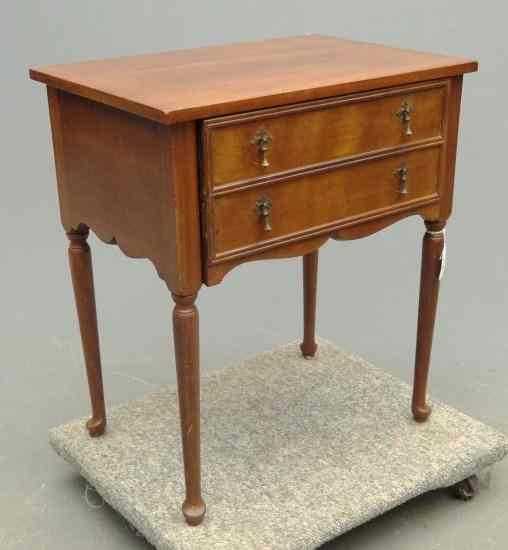 Appraisal: Cherry sewing table '' W '' D '' Ht