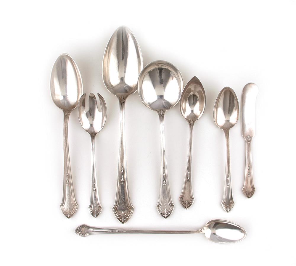 Appraisal: Durgin Lenox pattern sterling flatware service Rhode Island circa comprising