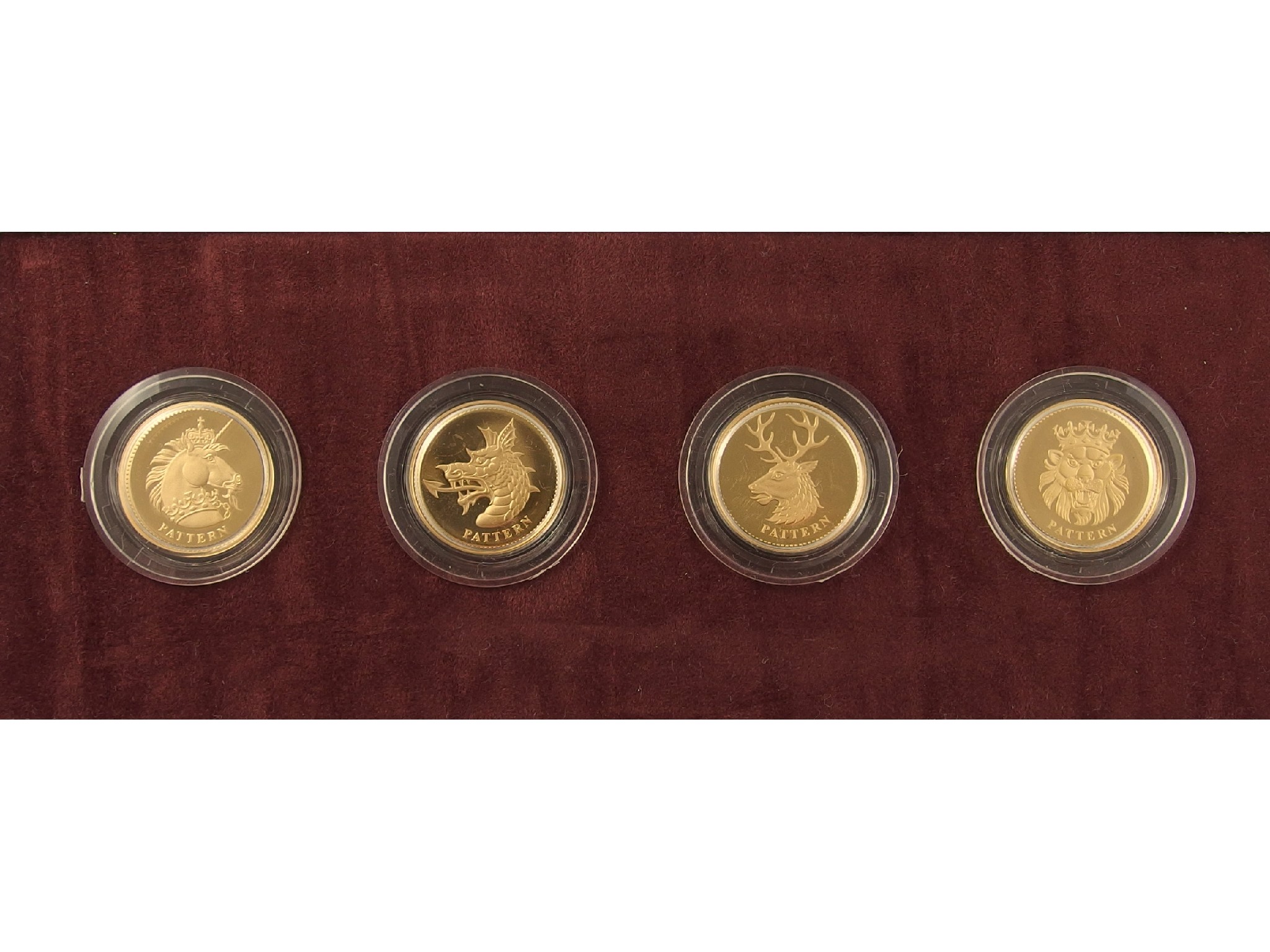 Appraisal: A Royal Mint pattern gold proof set comprising of four