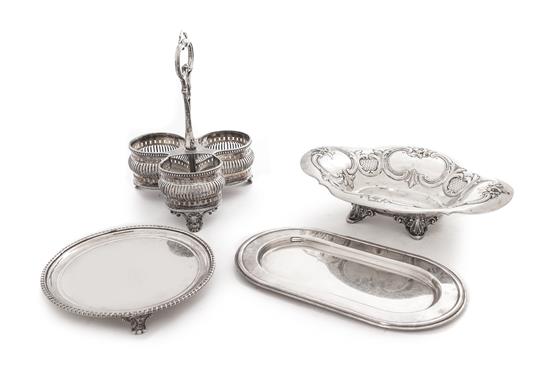 Appraisal: Sale Lot A Group of Silver-Plate Articles comprising a fruit