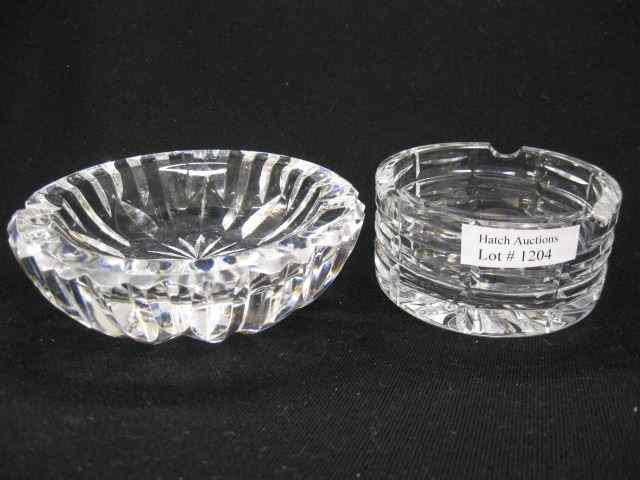 Appraisal: Waterford Cut Crystal Ashtrays largest is ''