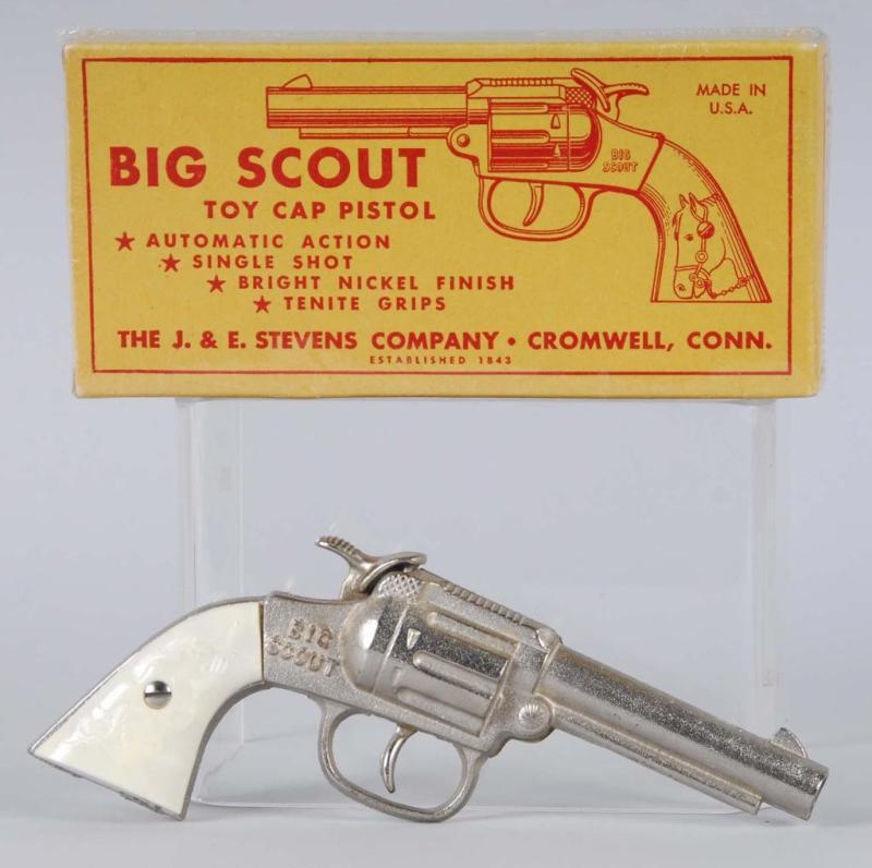 Appraisal: Big Scout Cap Gun Description Some warping of grips at