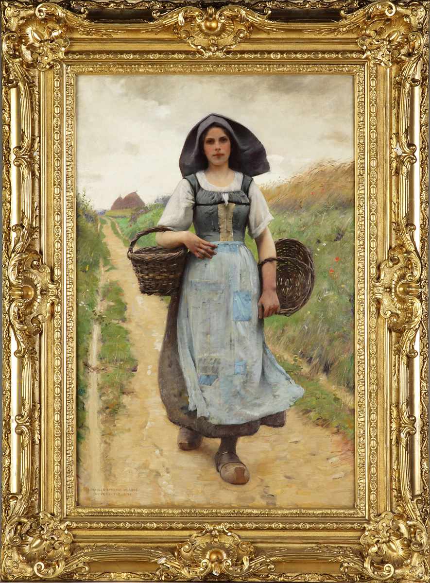 Appraisal: Charles Sprague Pearce American - ''A Peasant Girl'' Sgn Lower