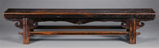 Appraisal: LONG BENCH China th-early th century elm Thick board top