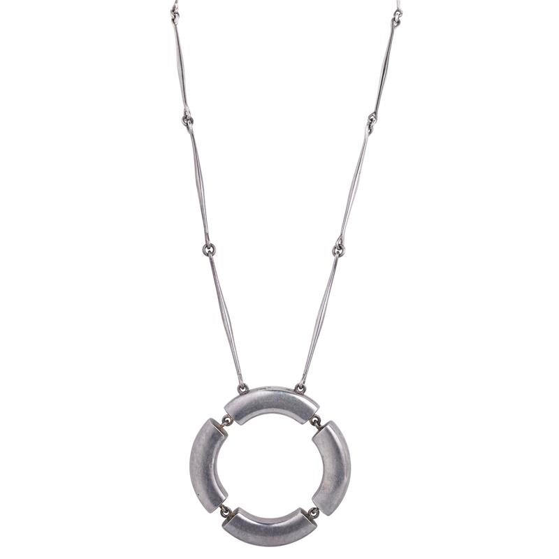 Appraisal: GEORG JENSEN SILVER NECKLACE BY ASTRID FOG Condition Report