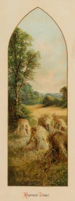 Appraisal: th Century Harvest Time print cm x cm