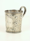 Appraisal: CHILD'S MUG - th C coin silver child's mug engraved