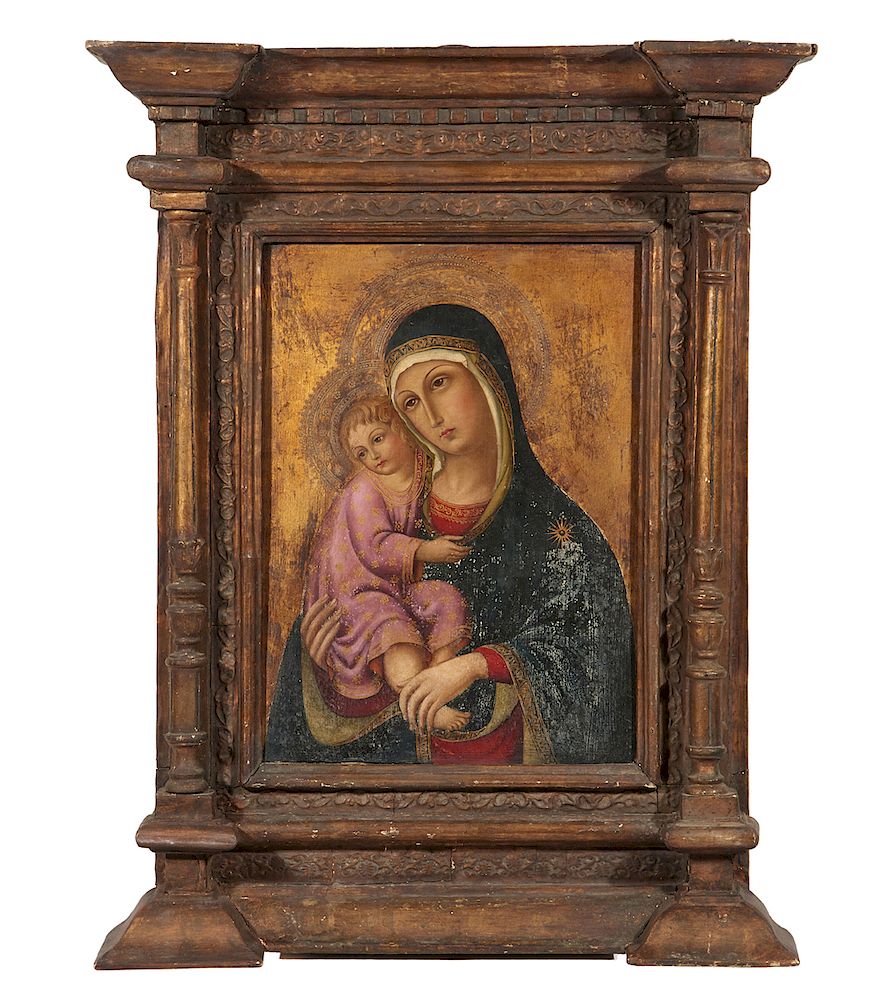 Appraisal: Madonna and Child in early th c frame oil on