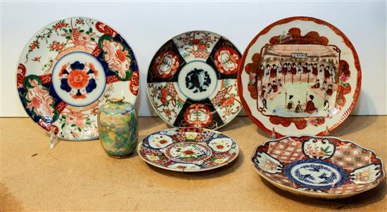 Appraisal: Sale Lot A Group of Imari Porcelain Dishes six total