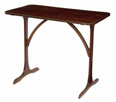 Appraisal: A th century mahogany centre table the two piece moulded