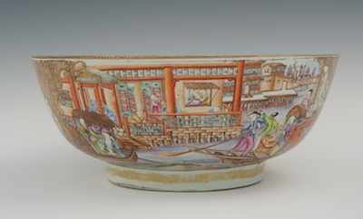 Appraisal: A Chinese Export Porcelain Punch Bowl Qianlong A large porcelain