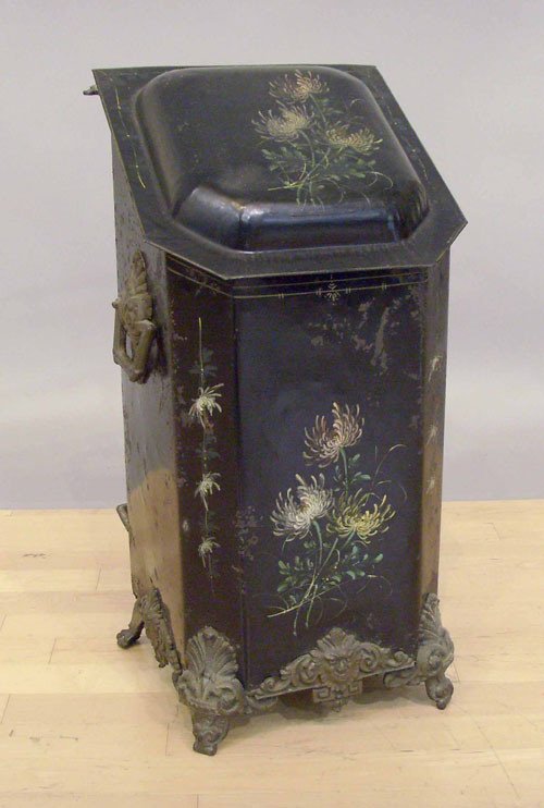 Appraisal: Painted coal scuttle stamped G D W Mfg Co h