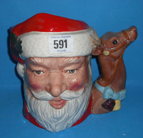 Appraisal: Royal Doulton Large Character jug Santa Claus D Reindeer handle