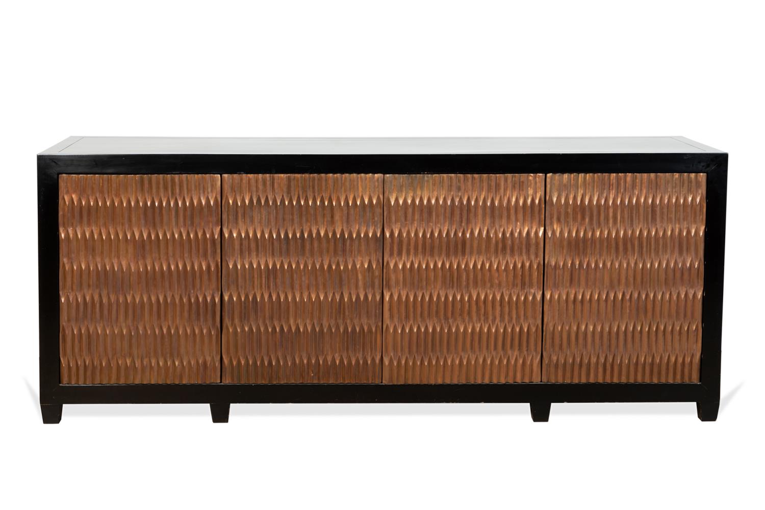 Appraisal: ROBERT KUO MCGUIRE EBONY COPPER SIDEBOARD Robert Kuo for McGuire