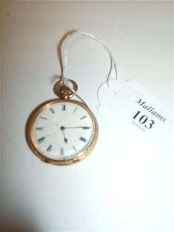 Appraisal: A ladies ct gold top wind pocket watch with decoratively