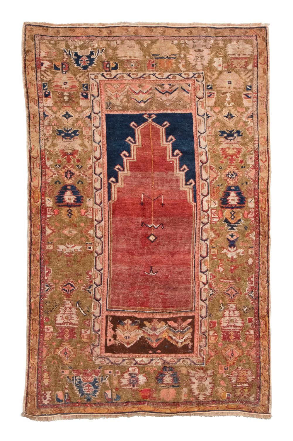 Appraisal: TURKISH PRAYER RUG X TH TH CENTURYTURKISH PRAYER RUG '