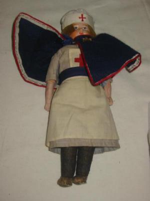 Appraisal: A 's composition doll with painted face and blonde wig