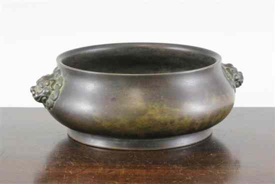 Appraisal: A Chinese bronze baluster censer Ming mark but later with