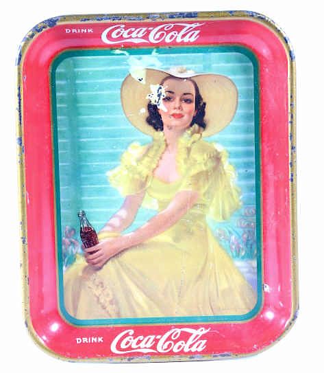 Appraisal: Original Coca-Cola Tin Serving Tray You are bidding on an