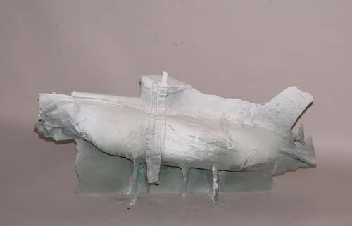 Appraisal: Submarine in Paper Clay Ceramic on Ceramic Caplan Jerry x