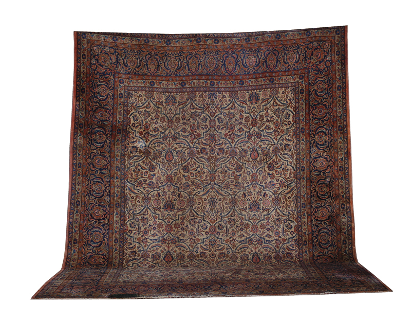 Appraisal: Persian Kashan carpet circa ' x ' Provenance North Carolina