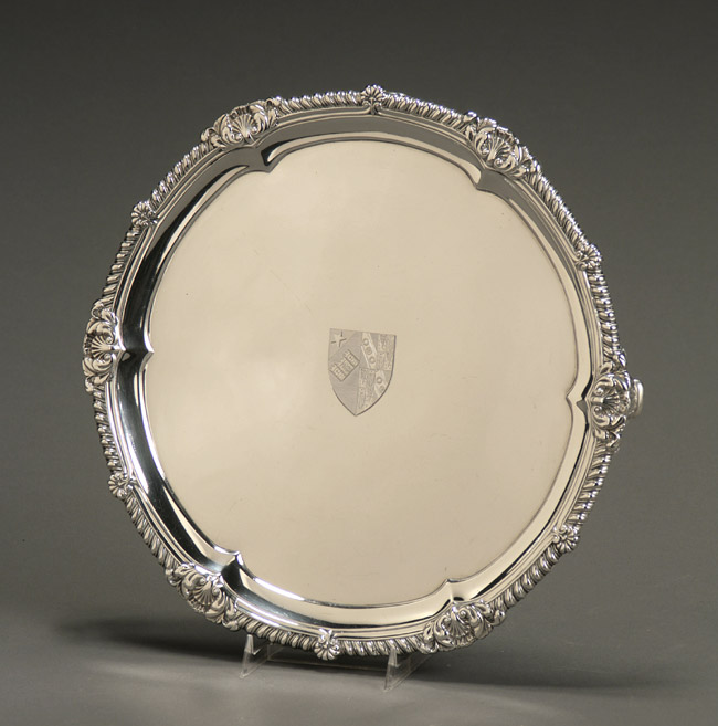 Appraisal: George III Silver Salver Paul Storr London The circular platter