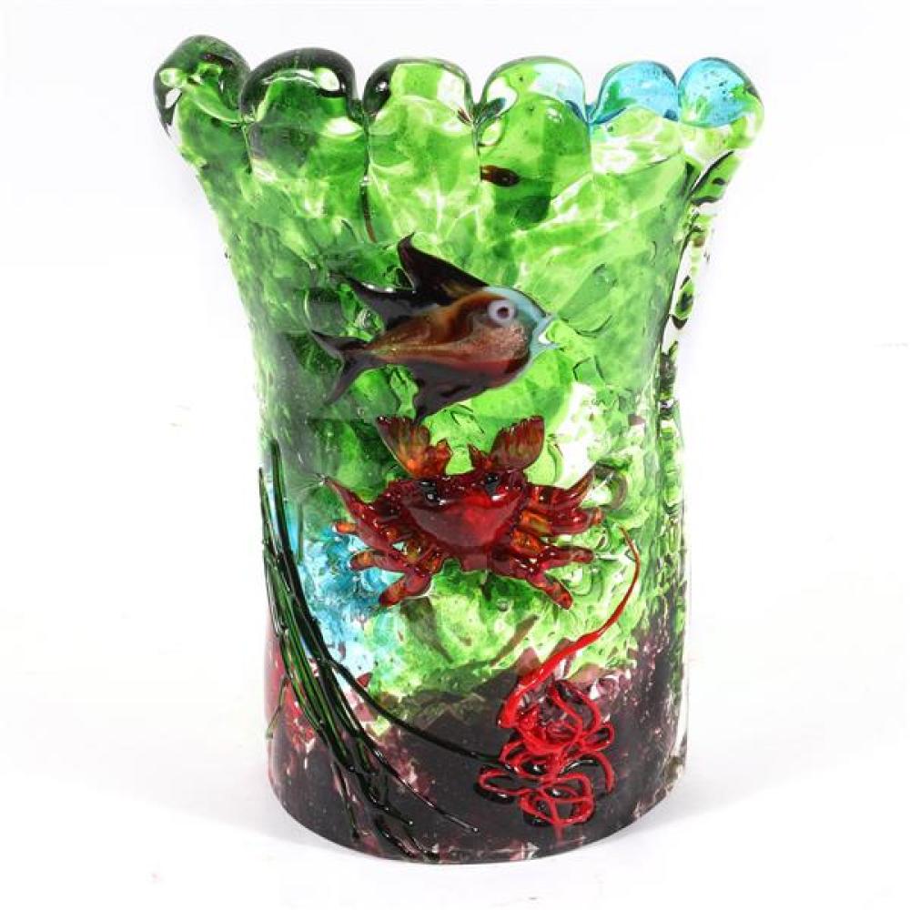 Appraisal: MARTINUZZI FOR CENEDESE MURANO ART GLASS SCONCE WITH UNDERWATER AND