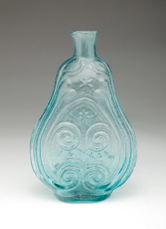 Appraisal: Mid th century Aqua glass with iron pontil four six-pointed