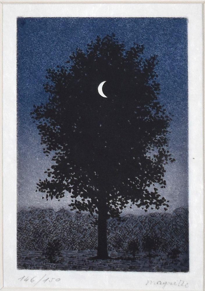 Appraisal: Rene Magritte Le Septembre Aquatint Rene Magritte - Aquatint on