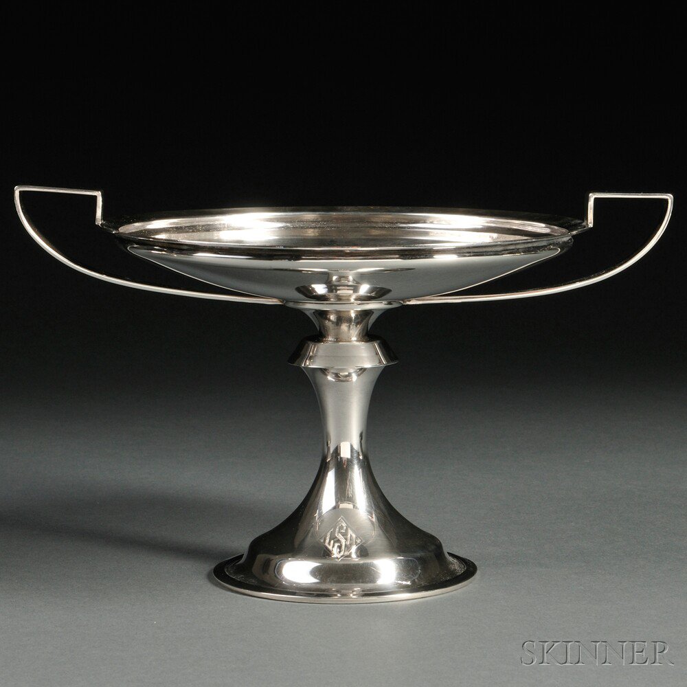 Appraisal: Robert Sturm Sterling Silver Compote Cincinnati Ohio mid- th century