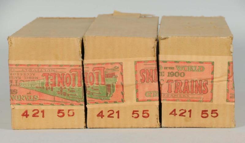 Appraisal: Lot of Lionel Standard Gauge Blue Comet Boxes Description Pre-war