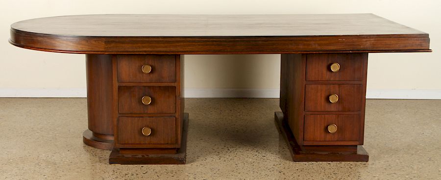 Appraisal: FRENCH ROSEWOOD PARTNERS DESK CIRCA A monumental French rosewood partners