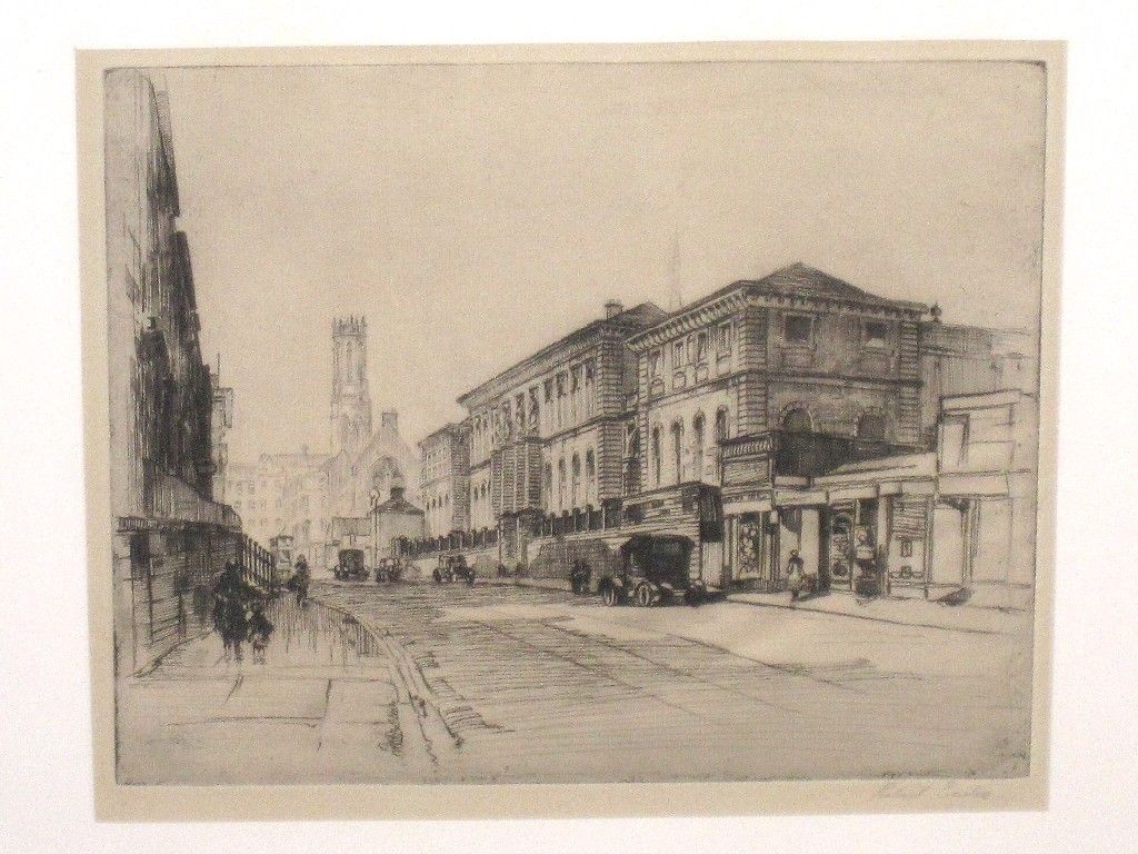 Appraisal: ROBERT EADIE RSW Etching 'Glasgow High School' signed in pencil