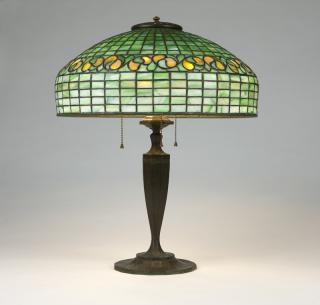 Appraisal: Tiffany Studios table lamp and leaded glass shade Early th