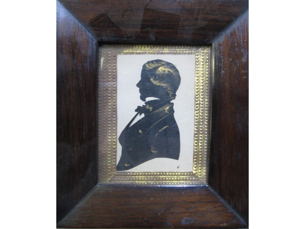 Appraisal: Framed miniature silhouette