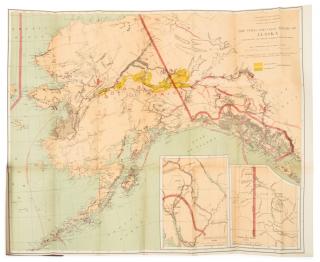 Appraisal: EMMONS Samuel and WALCOTT Charles Map of Alaska Washington D