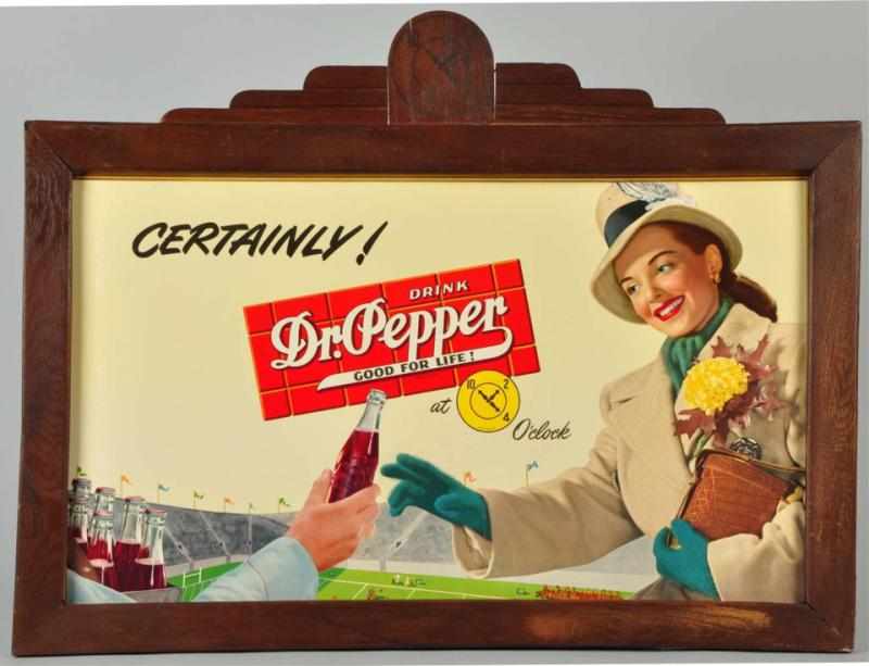 Appraisal: Lot of s Dr Pepper Posters Description Includes wooden marked