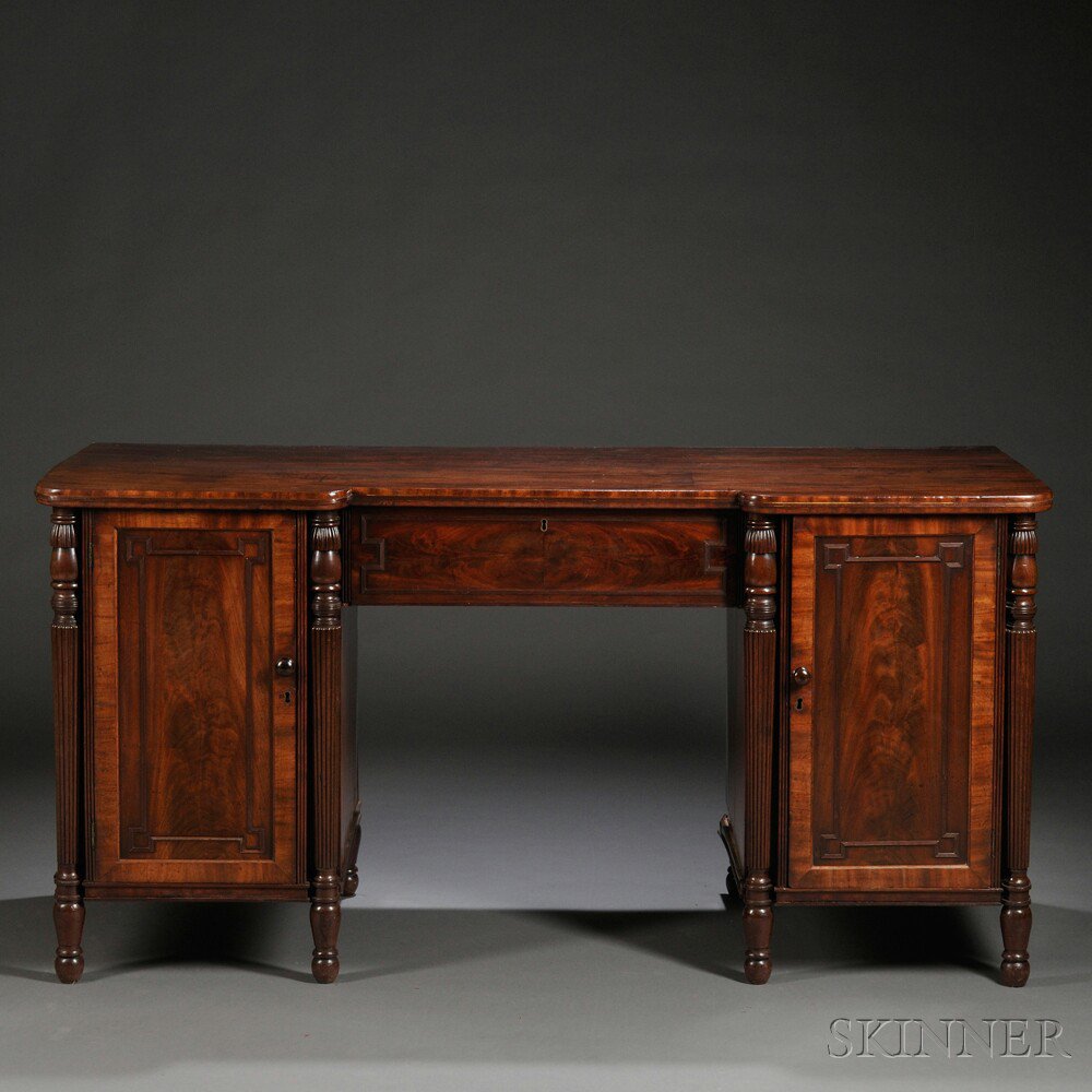 Appraisal: Late Regency Mahogany-veneer Sideboard early th century in the manner