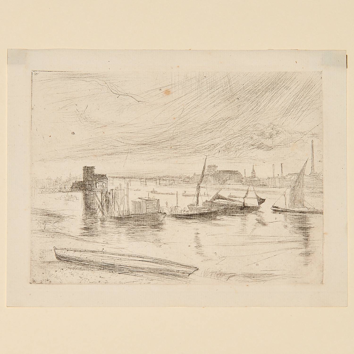 Appraisal: JAMES A M WHISTLER THAMES SET ETCHING James Abbott McNeill