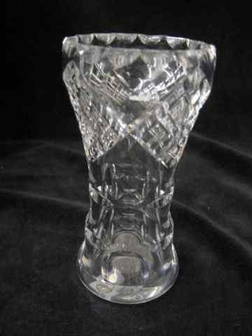 Appraisal: Libbey Cut Glass Bud Vase scarce mark for Toledo Shriners