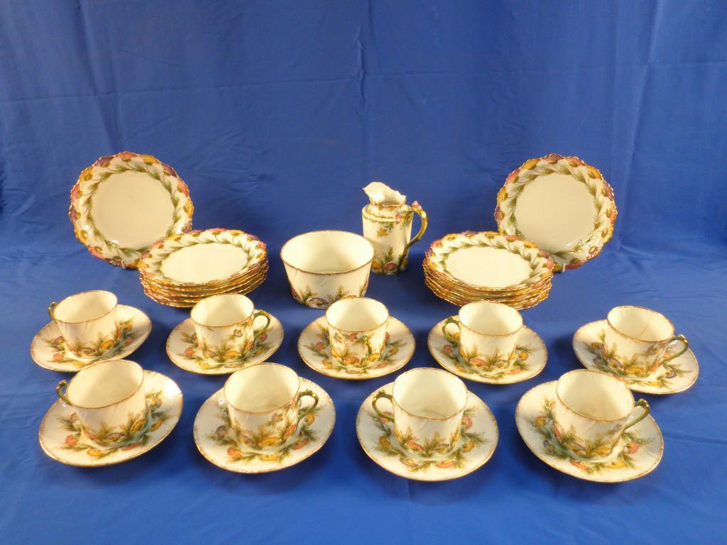 Appraisal: A late th early thC Limoges porcelain part tea service