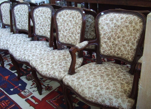 Appraisal: A set of ten Louis XVI style stained beech side